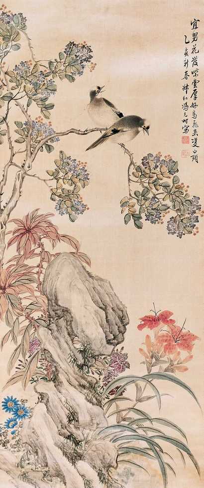 冯光时 花鸟 立轴